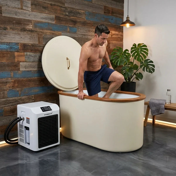Cold Plunge Tub Designed for Daily Recovery, 1.3 HP Chiller, WiFi App Control, Ozone Sanitization System