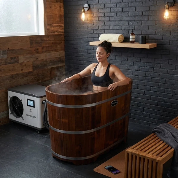 Cold Plunge Tub Designed for Daily Recovery, 1.3 HP Chiller, WiFi App Control, Ozone Sanitization System