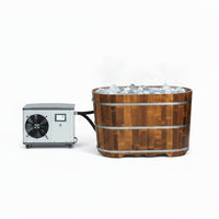 WOODBRIDGE 54" Indoor Cold Plunge Tub W/ 1.3 HP White Chiller – Rapid Cooling & Heating, Ozone Sanitation, Filter Circulation System, Wifi-Enabled & Remote Control via APP, Insulated Tub Cover