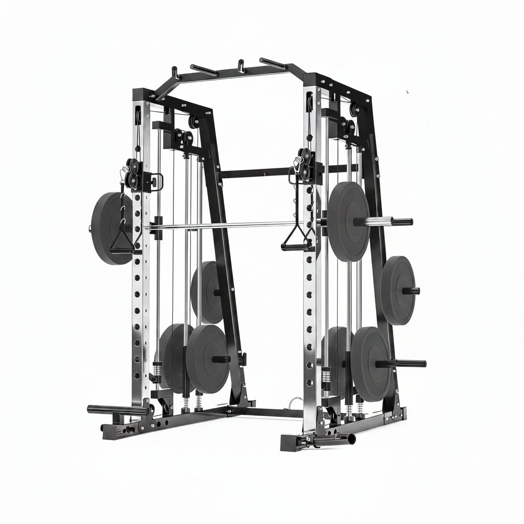 Smith Machine Home Gym – 2200LBS Multi-Function Squat Rack with Smith Bar