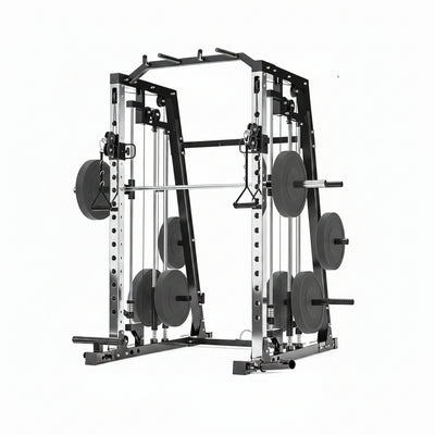 Smith Machine Home Gym – 2200LBS Multi-Function Squat Rack with Smith Bar