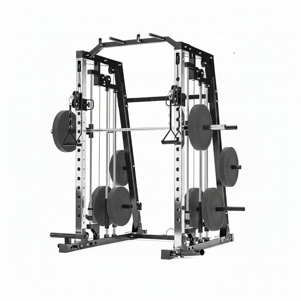 Smith Machine Home Gym – 2200LBS Multi-Function Squat Rack with Smith Bar